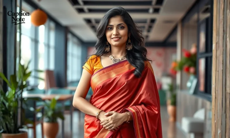 Saree Caption in Marathi Attitude Style