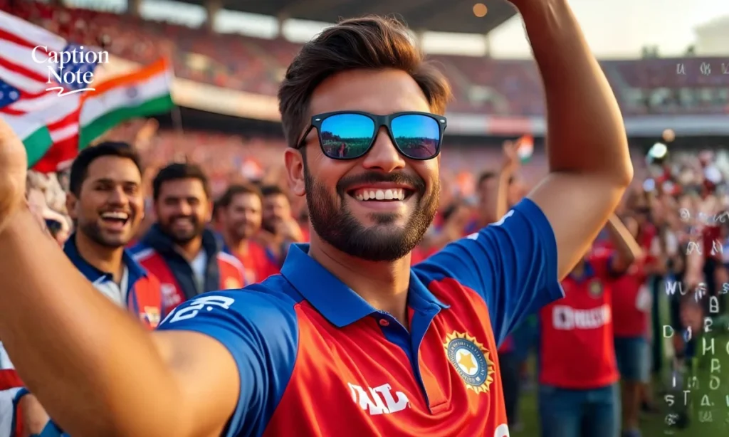 Stylish RCB Captions for Selfies