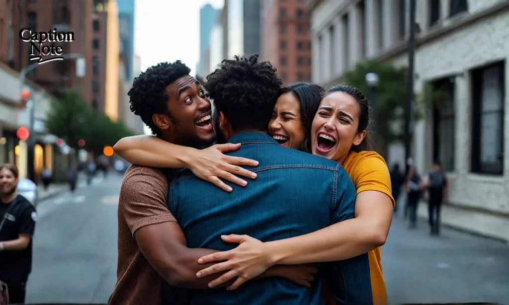 Unique Captions for Meeting Friends After Long Time