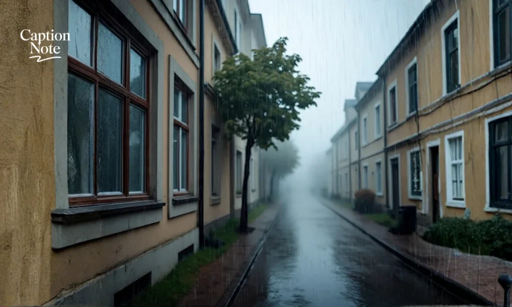 Sentimental Captions for Rainy Moments