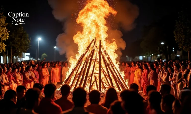 250 Holika Dahan Captions That Ignite Faith & Victory