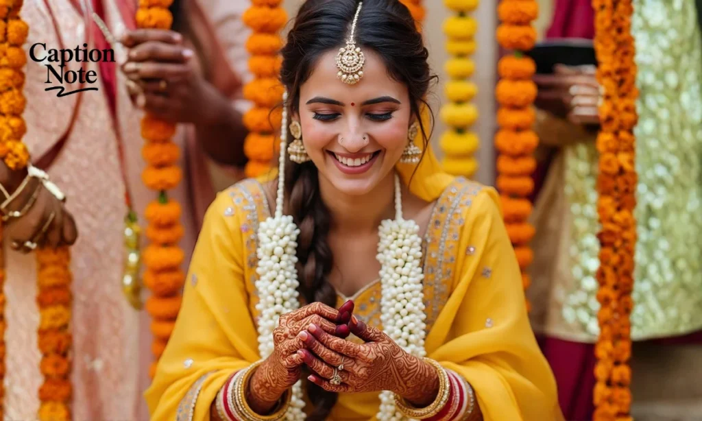 Gajra Captions for Mehndi Function 