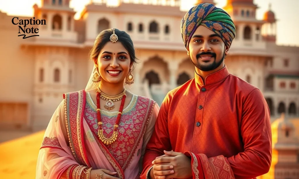 Rajasthan Captions for Couple Photos